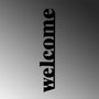 Wallity Welcome-5 Escultura de pared de metal negra